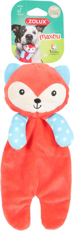 Плюшевая шуршащая игрушка с пищалкой "Хитрый лис"