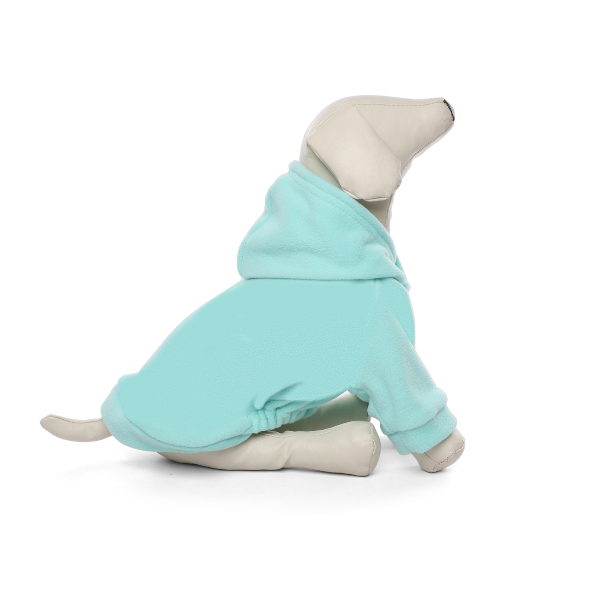 Худи для собак бирюзовое L дл.изделия по спине 30см 2