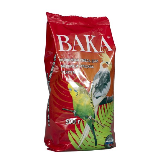 Вака корм для мелких и средних попугаев 500г /14/