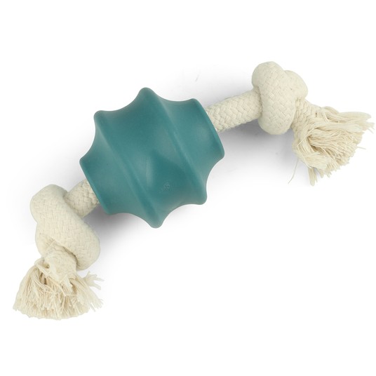 Игрушка для собак из термопластичного эластомера "Валик с веревкой", 210мм