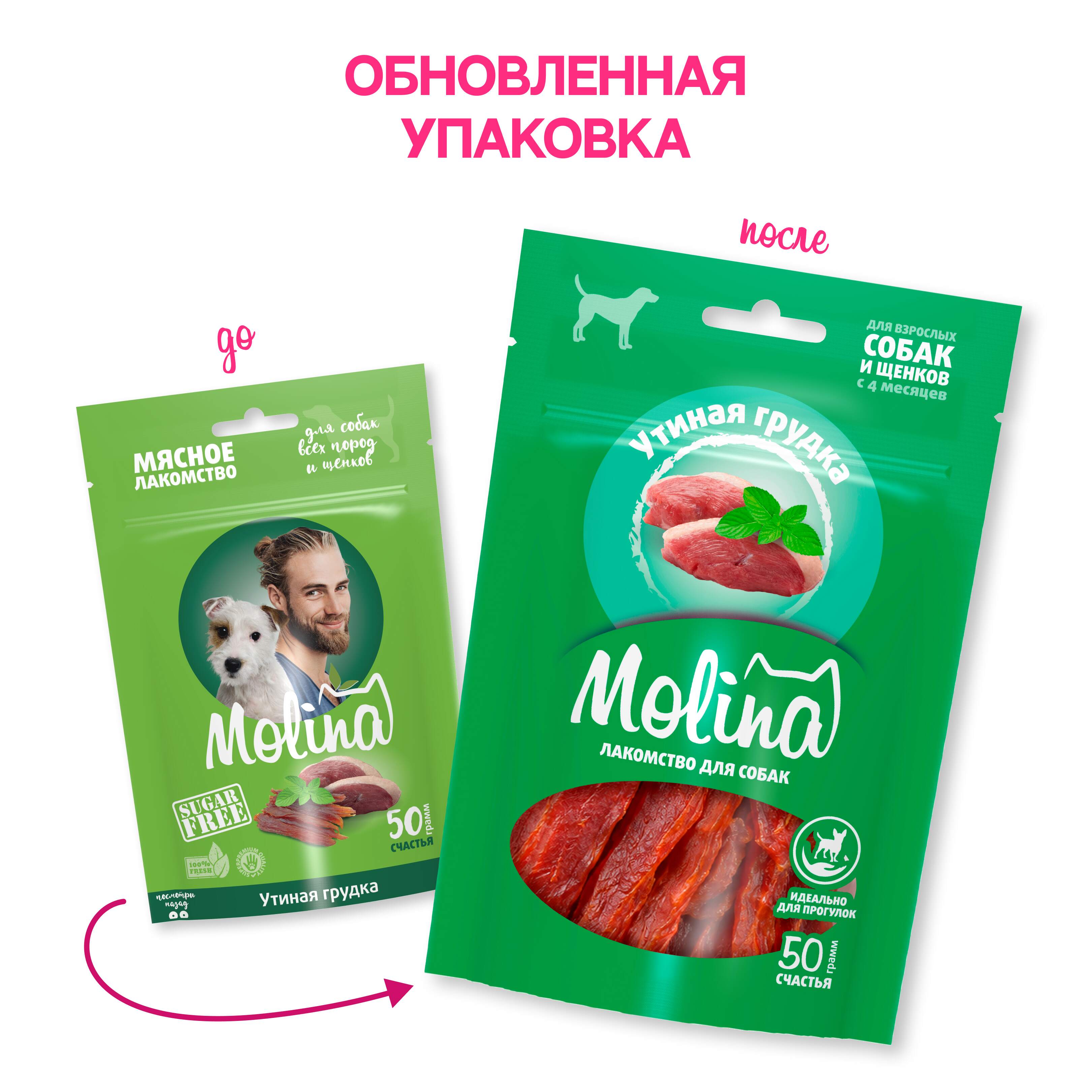 Лакомство для собак всех пород и щенков, Утиная грудка, 50 г 2