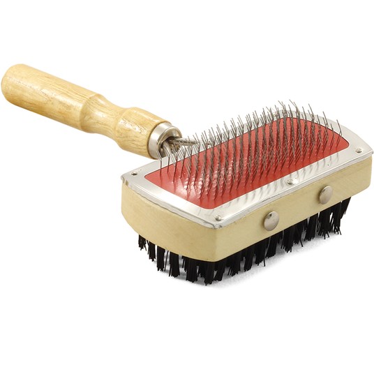 Пуходёрка-щётка двухсторонняя для животных "Классика" S, 75*170мм (блистер 1шт)