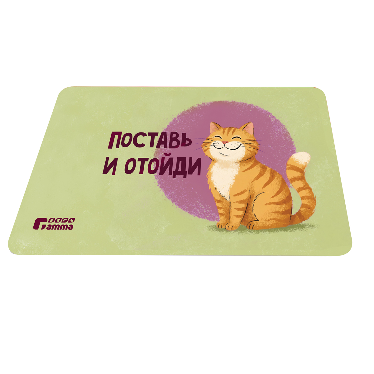 Коврик под миску "Кот Рыжик", 430*280мм 2