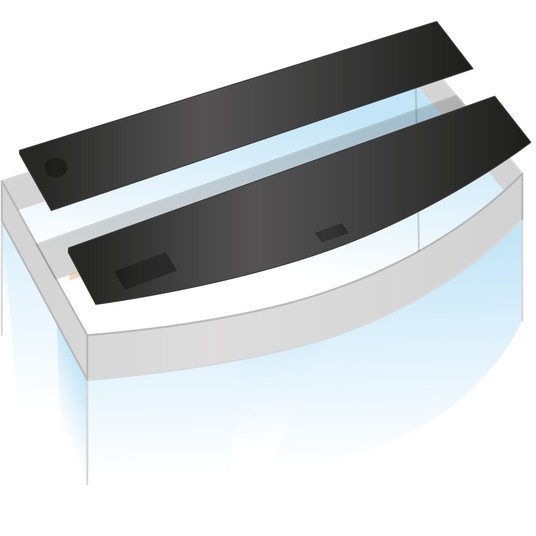 Комплект черных пластиковых крышек для аквариума "Vision 180", 2 шт