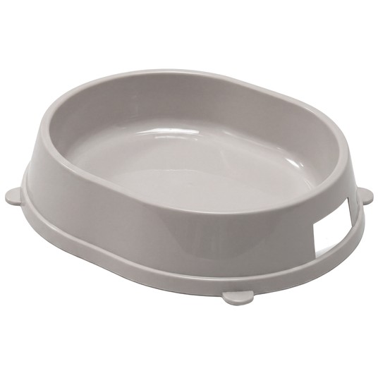 Миска для животных пластиковая "Карамель", серая, 0,2л