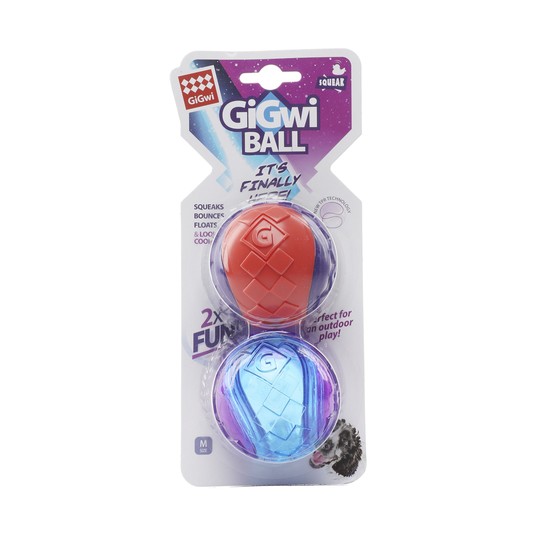 Игрушка для собак Два мяча с пищалкой 6см, серия BALL