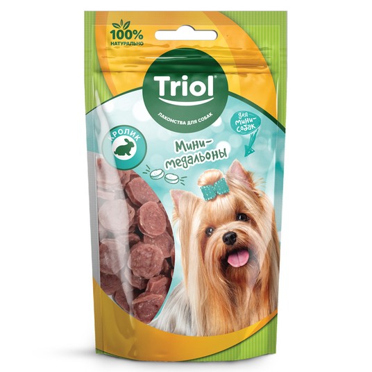 Лакомство для собак Мелких пород "Мини-медальоны из кролика", 50г