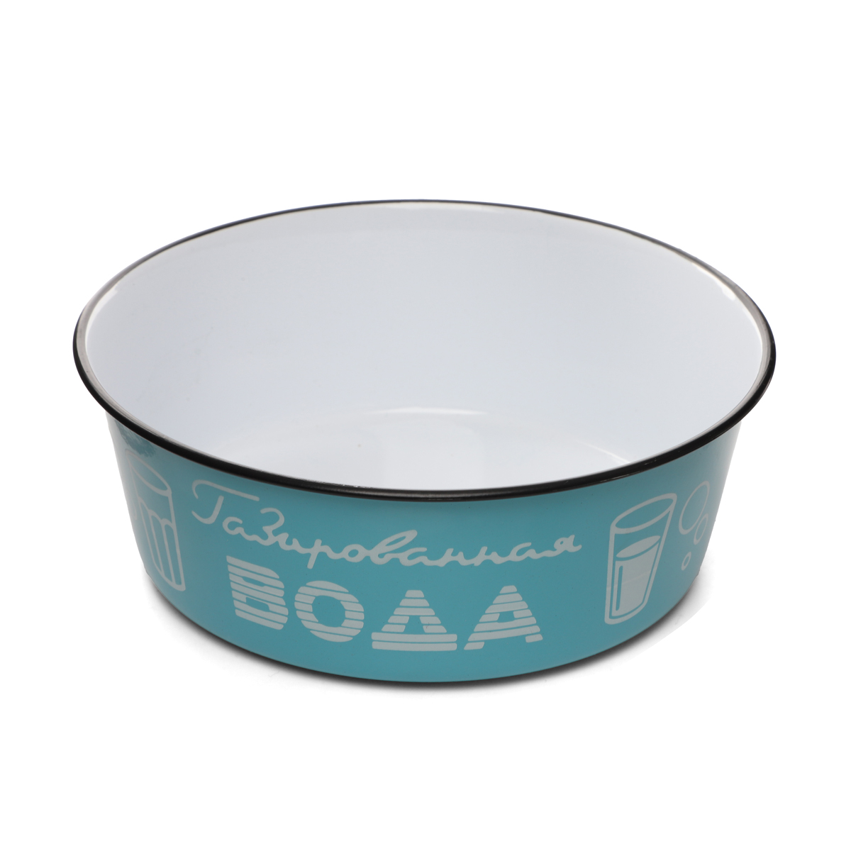 Миска для животных металлическая на резинке "Газированная вода", 0,45л 1