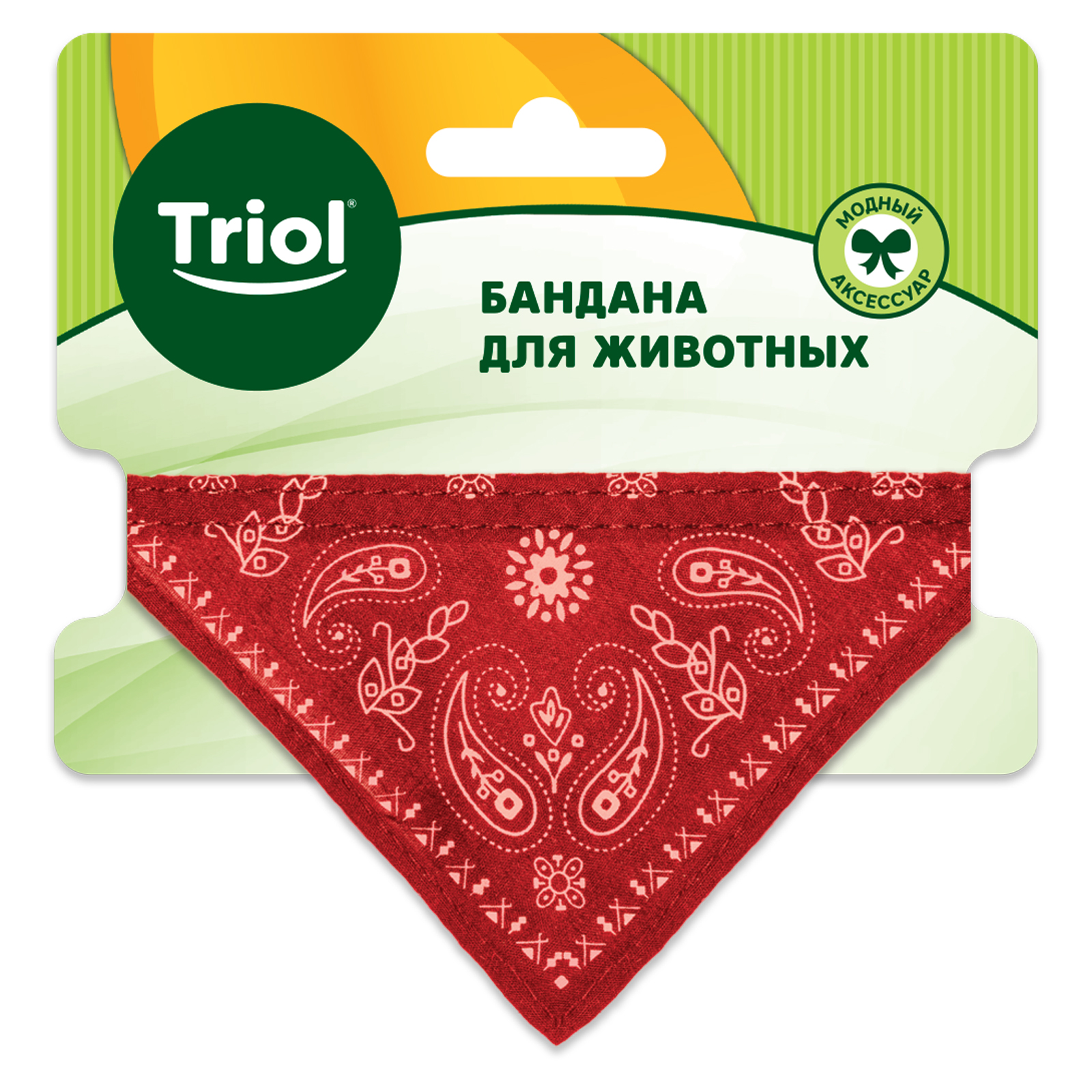Ошейник из искусственной кожи "Бандана" XS, красный, 10*310мм 3