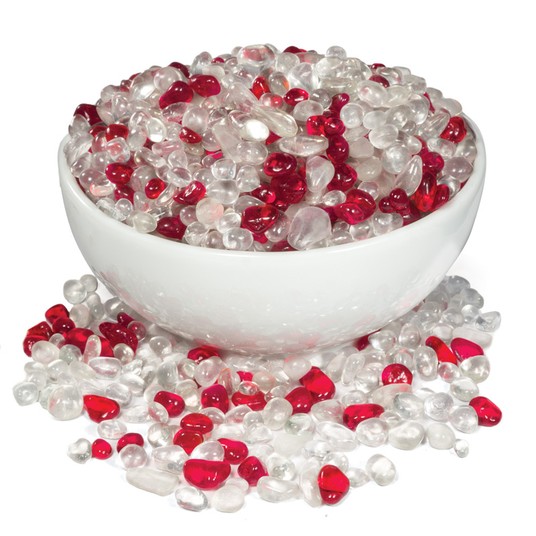 Грунт акриловый "Бетта", белый/красный, 2-4мм, (пакет 0,4кг)