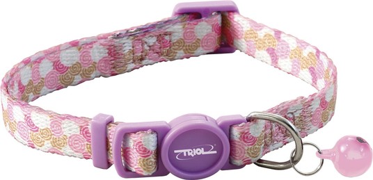 Ошейник нейлоновый, с колокольчиком, "Нежность" XS, сиреневый, 10*210-330мм