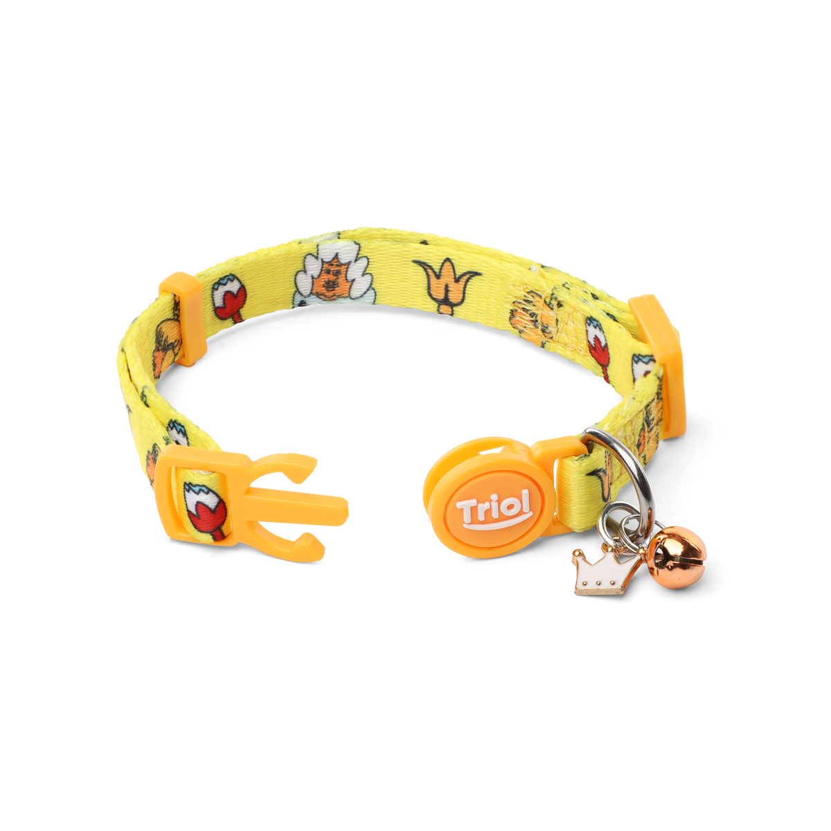 СОЮЗМУЛЬТФИЛЬМ Ошейник нейлоновый, с колокольчиком "Сначала обед!" XS, жёлтый, 10*180-270мм 3