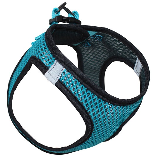 Шлейка-жилетка нейлоновая "Сеточка" XL, бирюзовая, обхват груди 520-560 мм