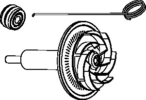 Импеллер и стальной вал для помпы "Syncra 10.0"